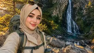 🏔️ I Found a Hidden Waterfall in the Mountains 😱🌊 | Solo Camping Adventure | Peaceful Nature Vlog