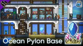 Ocean Pylon Base: Modern Beach House Design ▫ Terraria 1.4 Pylon Builds