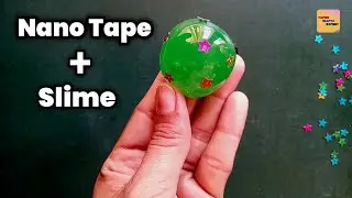 Using nano tape + slime making beautiful balloon || viral nano tape craft