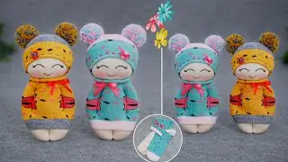 Made from socks and WITHOUT glue🧦Wonderful DOLLS for the little ones🌺CHILDREN will be delighted😍