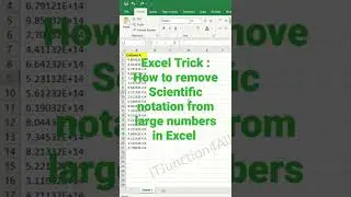 How to Remove Scientific notation from large numbers in Excel | Excel Tips & Tricks 