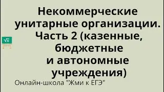 Казенные, бюджетные и автономные учреждения