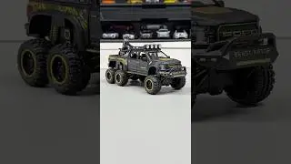 1:28 Scale Ford Raptor F150 Die-Cast Model Car | Alloy Pull-Back Toy with Light Music Openable Doors