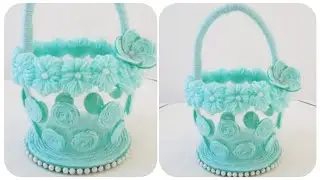 From a plastic bottle and yarn, I made an incredibly beautiful BASKET