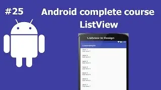 ListView Android | Complete Android Development Course For Beginners
