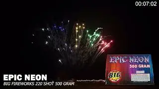 Epic Neon 500g Cake - Big Fireworks - Demonstration