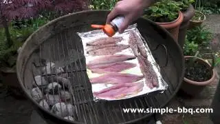 Apple Smoked Mackerel in a kettle BBQ