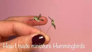 How I made miniature Hummingbirds - Dollhouse polymer clay birds- Malinik Miniatures
