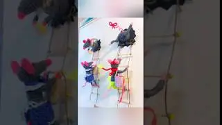 Мини мк мышек-воришек. Магнит на холодильник вяжем сами.