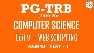 PG TRB 2019-20, Computer Science,  Unit 9–Web Scripting, Sample Test-1