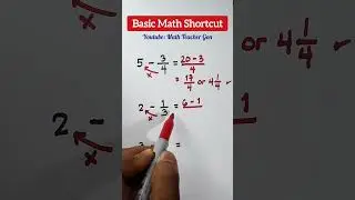 Subtracting Fraction from Whole Number 