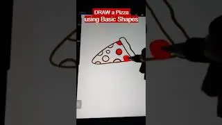 Draw a Pizza using Simple Shapes #shorts