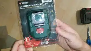 PARKSIDE - Cordless Battery Adaptor with Light X20V | Review Unboxing