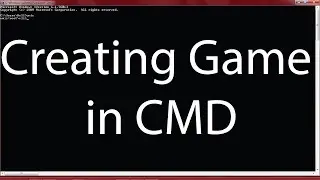 How To Make Game In CMD | Tech Abhishek
