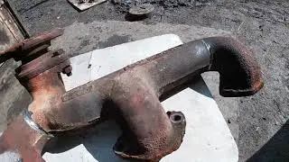 Т-150 # Варим выхлопной коллектор.