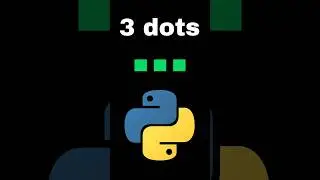 3 dots in Python.  4 unique meanings #coding #python #technology