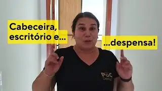 Uma cabeceira, um escritório e uma despensa