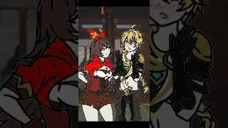 GENSHI IMPACT/ (Aether x Amber) ahora vas a be...❤️(Fandub español latino)#shots