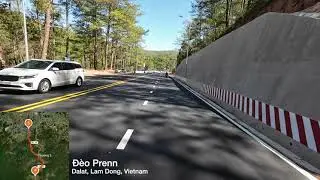 Riding on  Prenn pass Dalat Lam Dong Vietnam