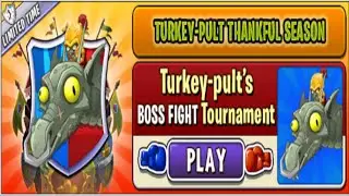 Plants Vs Zombies 2: Arena Tournament Turkey-pult Vs Zomboss Over 38 Mill .New Week 49