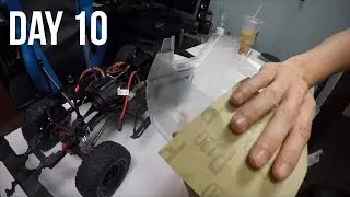 Axial SCX10 II Kit Build - Sanding and Masking! Day 10