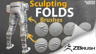 Sculpting folds brushes for ZBrush. Make compression folds in Zbrush.