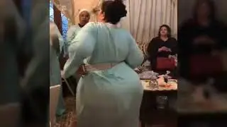 Fat women dancing and someone got scared