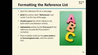 Creating References Using Seventh Edition APA Style