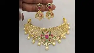 choker at reasonable low price#onegramgoldjewellery