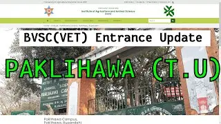 Update on BVSC &AH Examaination of TU (Paklihawa Campus)
