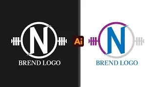 N Brend logo design Letter Logo Design Use The Adobeillustrator Logo Design#tutorials#Graphics-Actor