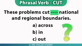 Phrasal verbs with CUT | Gap Filling Test | Grammar Test
