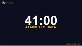 41 Minute Timer — 41 Minute Countdown Timer with Alarm