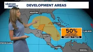 Tropical update: Monitoring an area in the western Caribbean that has a 50% chance of development