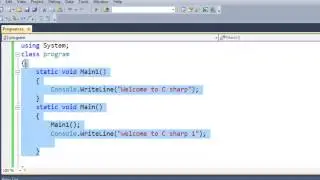 Part 2   C SHARP Reading and Writing to Console Window and using Main Method