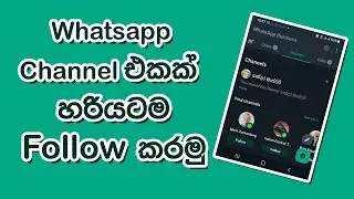 WhatsApp Channel එකක් හරියටම Follow කරමු
