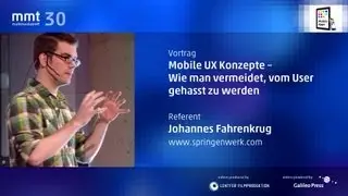 Mobile UX Konzepte - Johannes Fahrenkrug beim MMT 30
