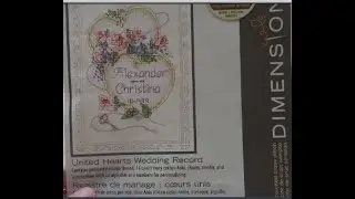 Набор United Hearts Wedding Record от Dimensions. Готовая работа
