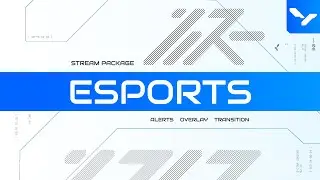 Esports Blue Twitch Overlay and Alerts Stream Package for OBS