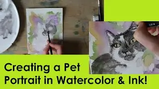 Painting a Pet Portrait | Watercolor Time Lapse | Watercolor with Hollis