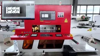 Label laser die cutting machine with dual scan heads and bar code reader LC350 | Golden Laser