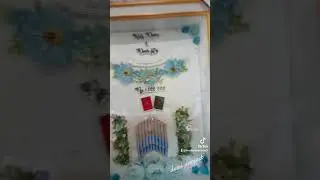 mahar kekinian dengan tema warna biru riques manten