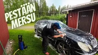 Pestään emännän Mersu pikaisesti ennen sadetta