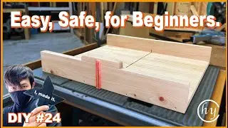 How to make a Crosscut Sled.Essential Table Saw Jig.Easy, Safe, for Beginners.DIY#24