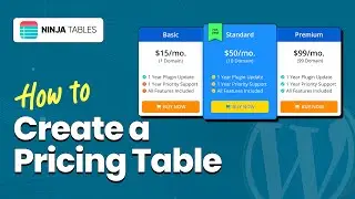 How to Effortlesslessly Create and Design a Pricing Table | Ninja Tables