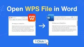 How to Open a WPS File in Microsoft Word | Convert WPS to DOCX
