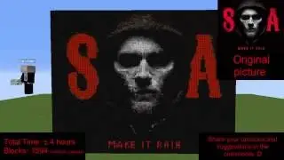 Minecraft Timelapse 128x100 Pixel Art -  Ed Sheeran