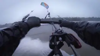 The frozen kiting in  RUSSIA  (27 Nov 2016 Saint Petersburg)