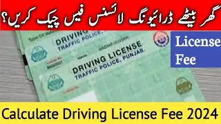 driving license fee payment | how to calculate driving license fee | License fee calculation 2024