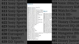 # dish tv d2h zing fta new channel number